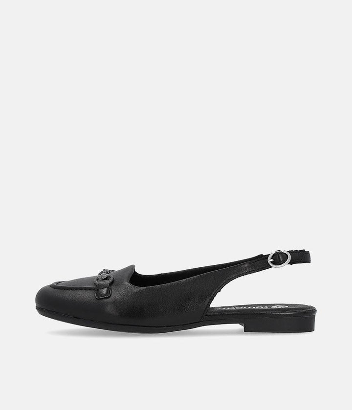 Remonte Pretty Black Slingback Flats