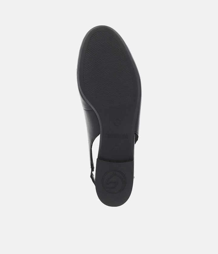 Remonte Pretty Black Slingback Flats