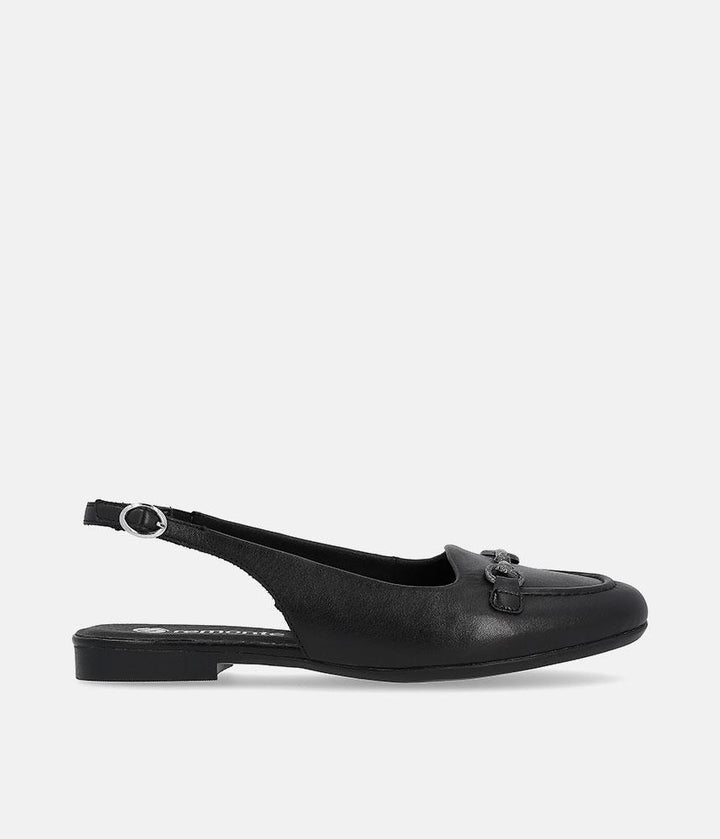 Remonte Pretty Black Slingback Flats