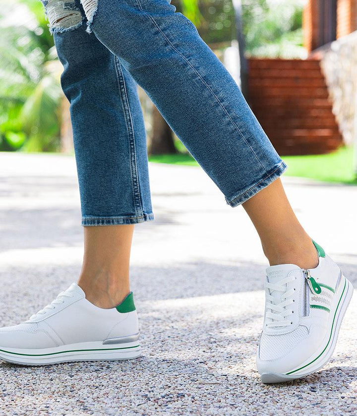 Remonte Sporty Luxe Green/White Sneakers