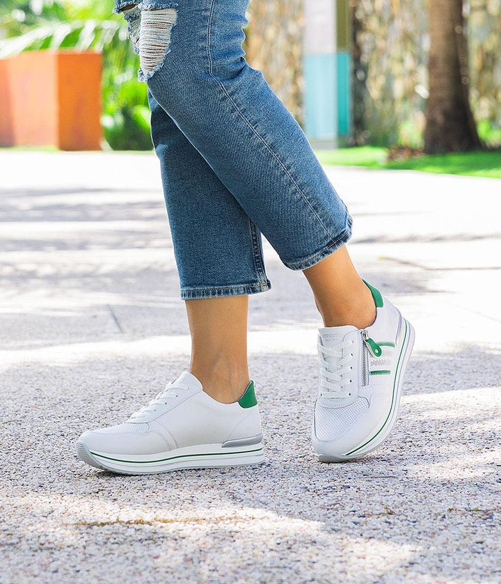 Remonte Sporty Luxe Green/White Sneakers