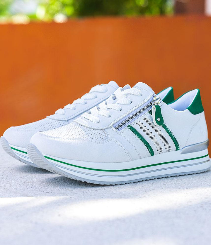Remonte Sporty Luxe Green/White Sneakers