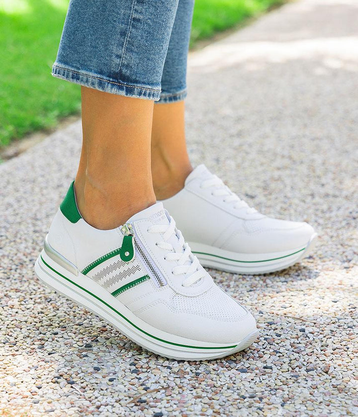 Remonte Sporty Luxe Green/White Sneakers