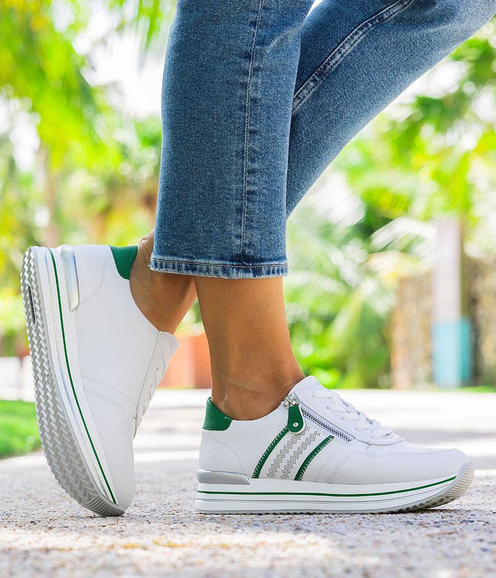 Remonte Sporty Luxe Green/White Sneakers