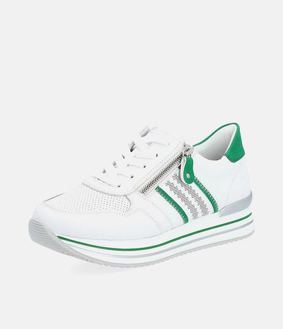 Remonte Sporty Luxe Green/White Sneakers