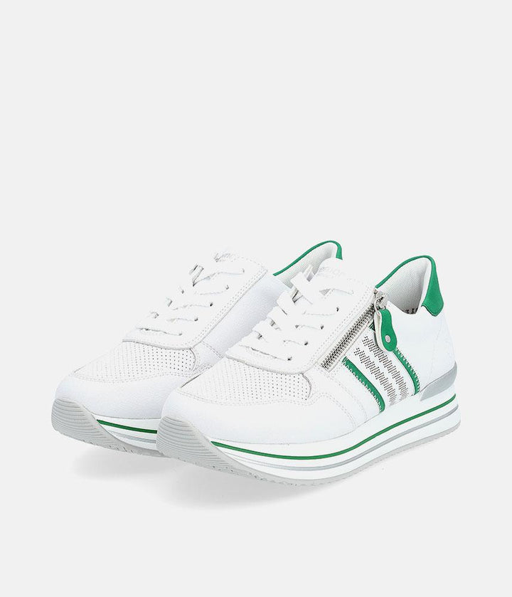 Remonte Sporty Luxe Green/White Sneakers