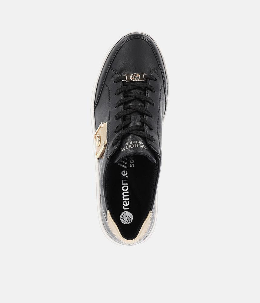 Reliable & Stunning Remonte Black/ Gold Trainers