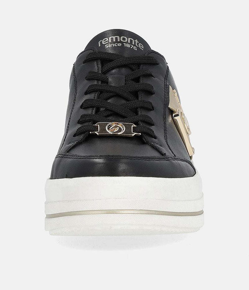 Reliable & Stunning Remonte Black/ Gold Trainers
