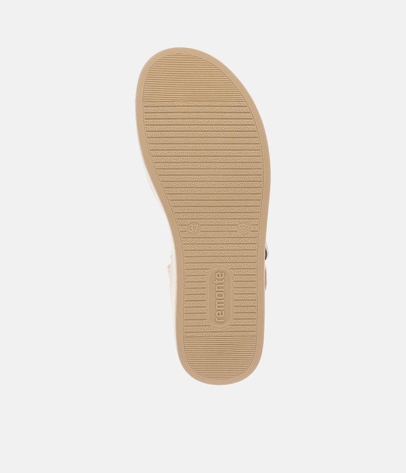 Remonte Simple Beige Suede Platform Sandals