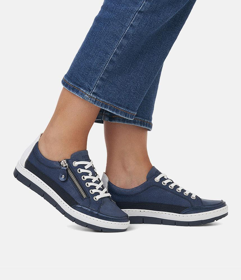 Remonte Stylish Navy Lace up Trainers