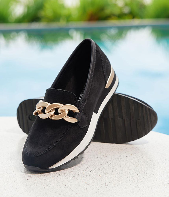 Remonte Fabulous Black Slip On Shoe