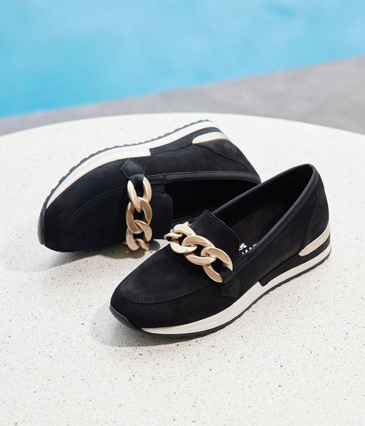 Remonte Fabulous Black Slip On Shoe