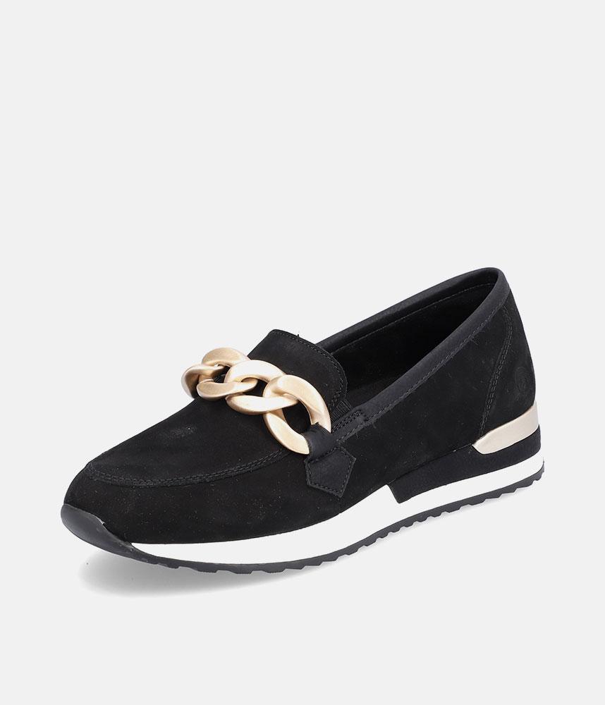 Remonte Fabulous Black Slip On Shoe
