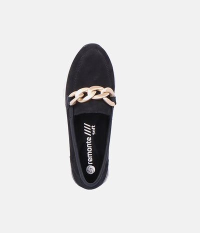 Remonte Fabulous Black Slip On Shoe