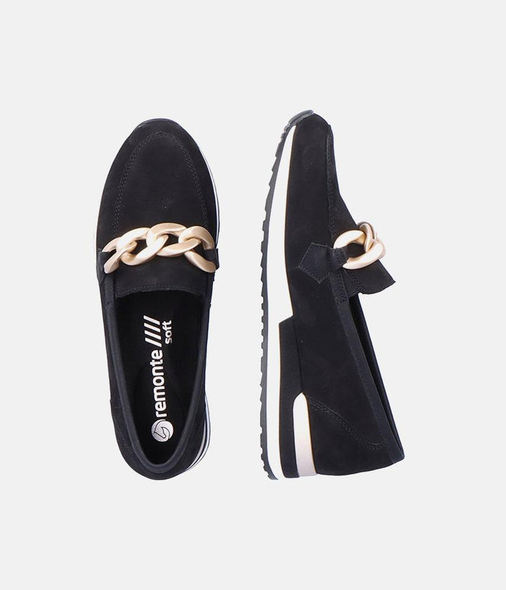 Remonte Fabulous Black Slip On Shoe