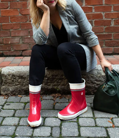 Stylish HAI Red Rubber Boots