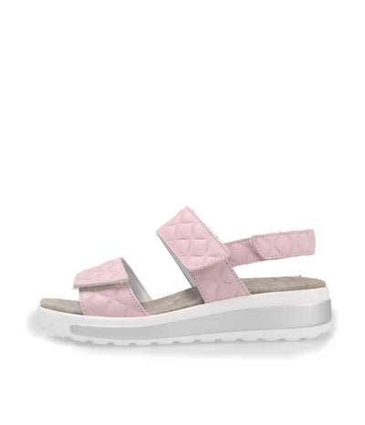 Semler Fashionable Quilted Pink Wedge Sandals