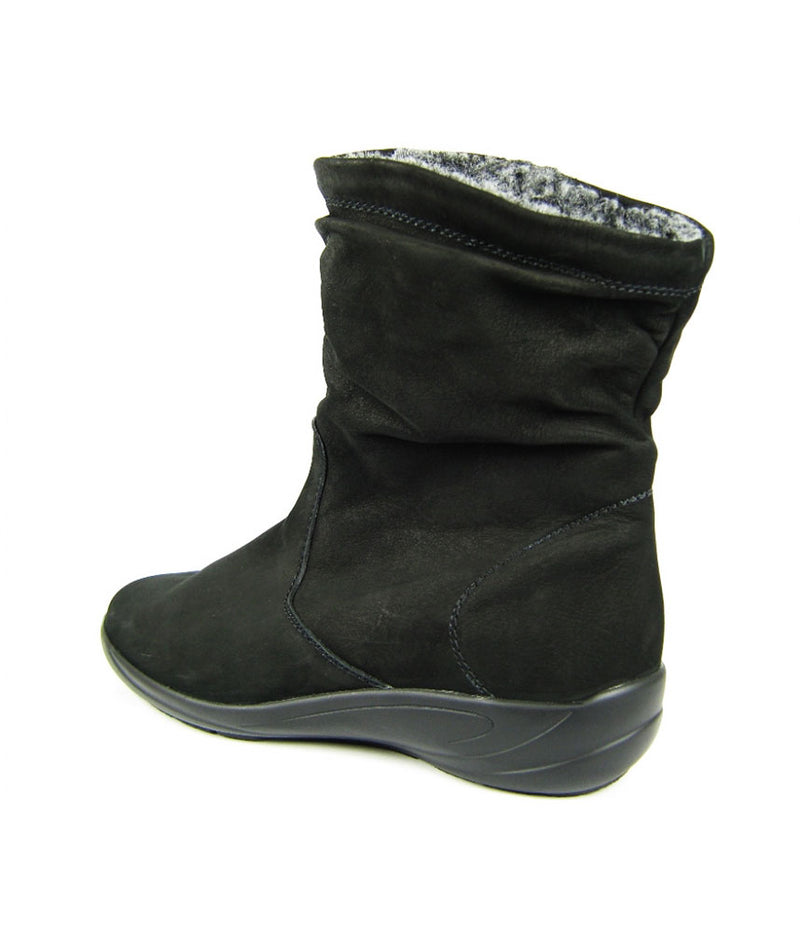 Semler Premium Black Suede Slouch Boots