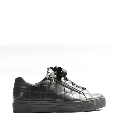 Semler Gorgeous Soft Black Leather Sneaker