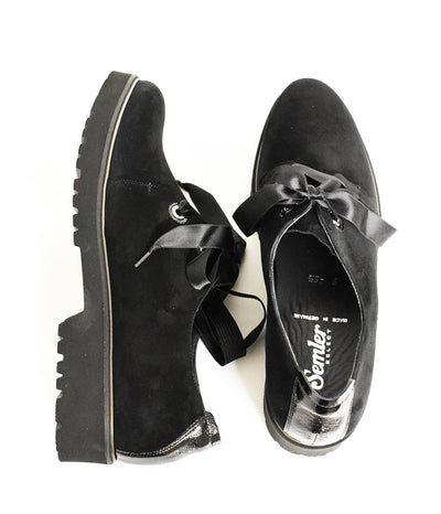 Semler Fashionable Black Suede Shoes