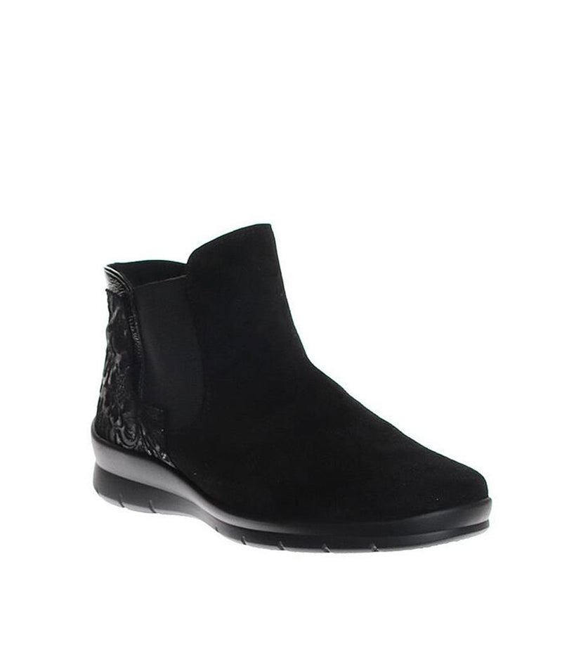 Semler Plush Wide Fit Velour Ankle Boots