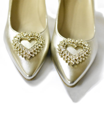 Glamorous Metallic Gold Cinderella Heels