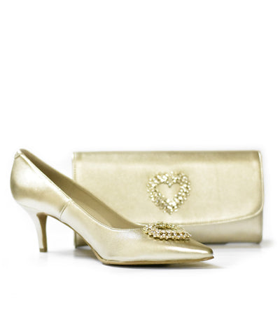 Glamorous Metallic Gold Cinderella Heels
