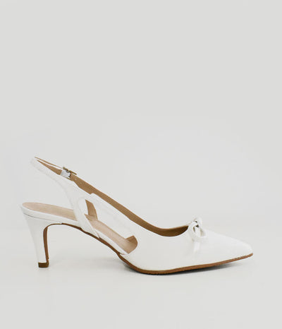Cinderella Shoes Deluxe White Slingback Heels