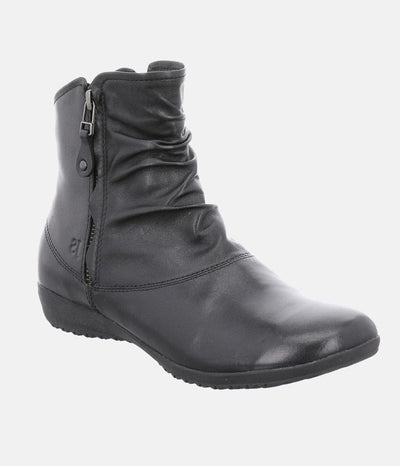 Josef Seibel Stylish Black Leather Slouch Boots