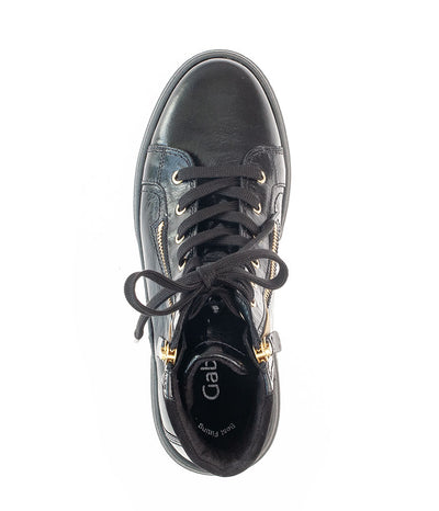 Gabor Sporty Patent Lace Up Ankle Boots