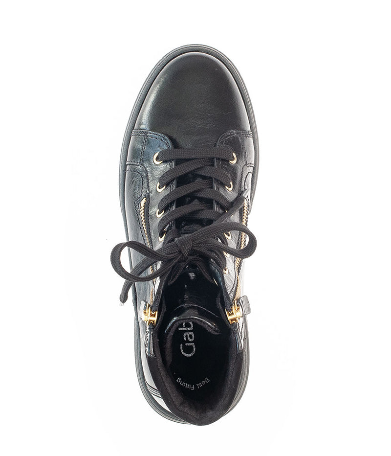 Gabor Sporty Patent Lace Up Ankle Boots