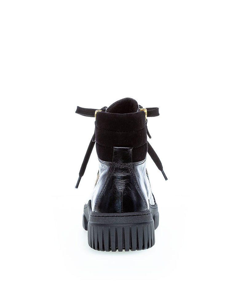 Gabor Sporty Patent Lace Up Ankle Boots
