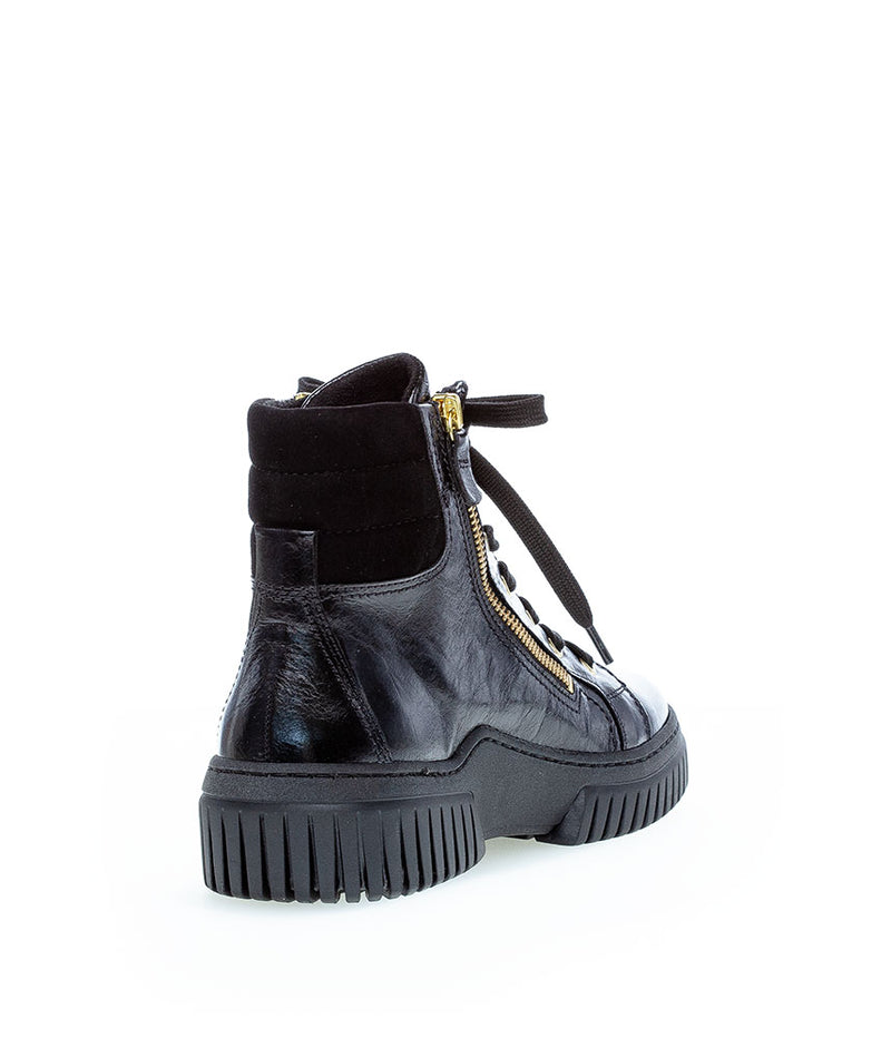 Gabor Sporty Patent Lace Up Ankle Boots