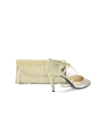 Cinderella Gold Glitter Strappy Heels