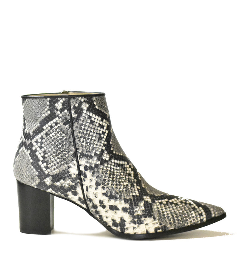 Western Style Snake Ankle Boots