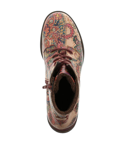 Josef Siebel Gorgeous Floral Print Lace Up Boots