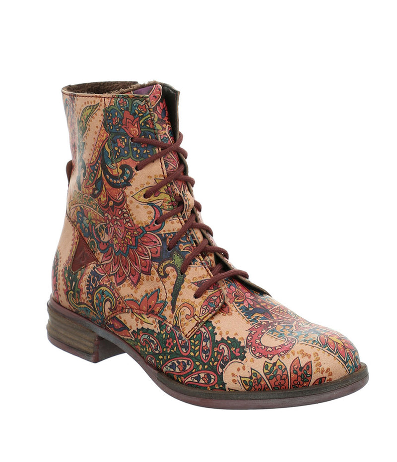 Josef Siebel Gorgeous Floral Print Lace Up Boots