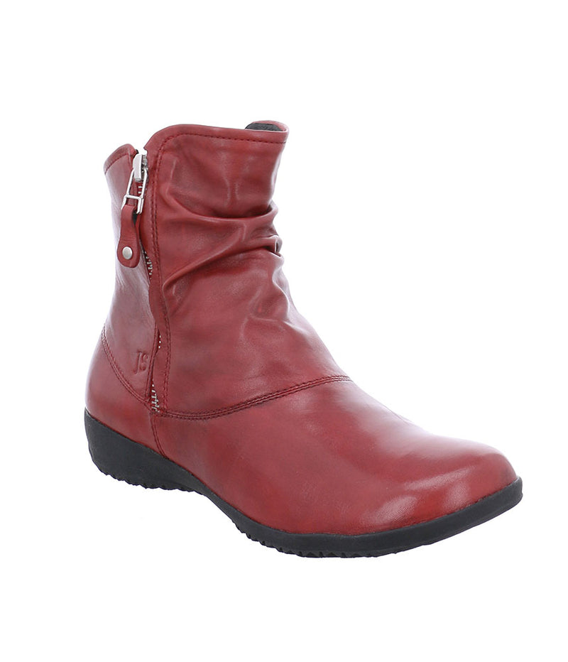 Josef Seibel Stylish Carmine Red Leather Slouch Boots