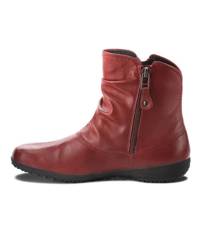 Josef Seibel Stylish Carmine Red Leather Slouch Boots