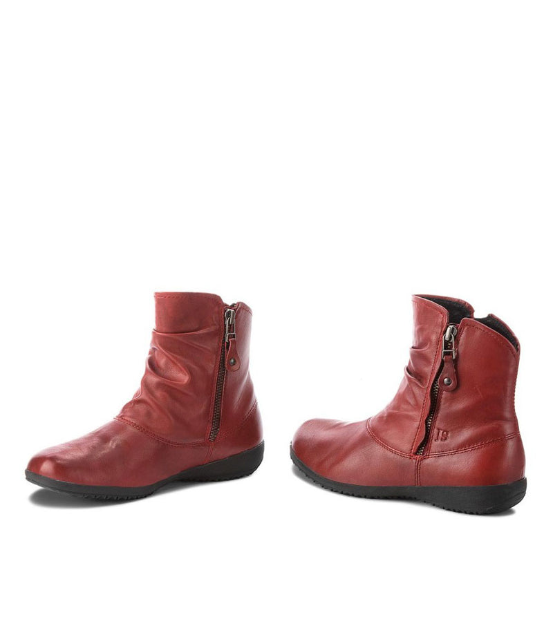 Josef Seibel Stylish Carmine Red Leather Slouch Boots