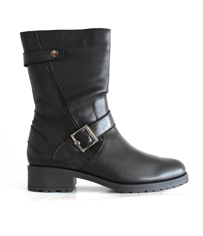 Deluxe Soft Leather Biker Style Boots