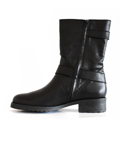 Deluxe Soft Leather Biker Style Boots