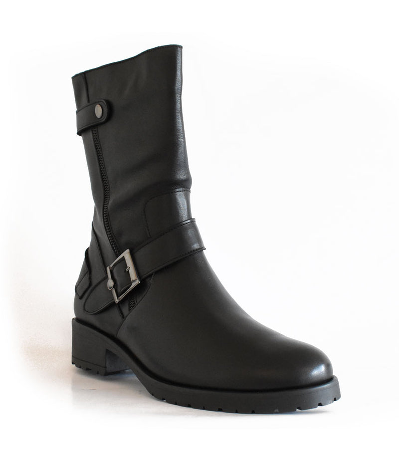 Deluxe Soft Leather Biker Style Boots