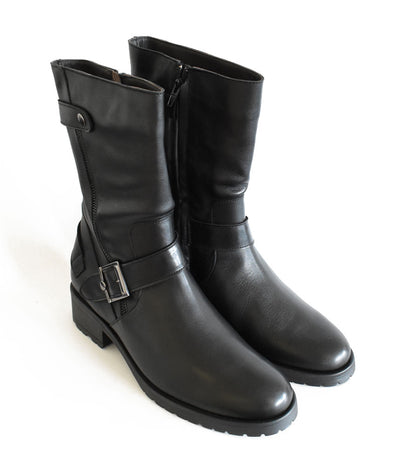 Deluxe Soft Leather Biker Style Boots