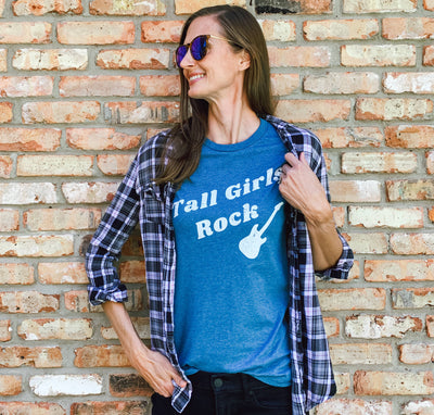 TALL GIRLS ROCK T-SHIRT (DISTRESSED) (FINAL SALE)