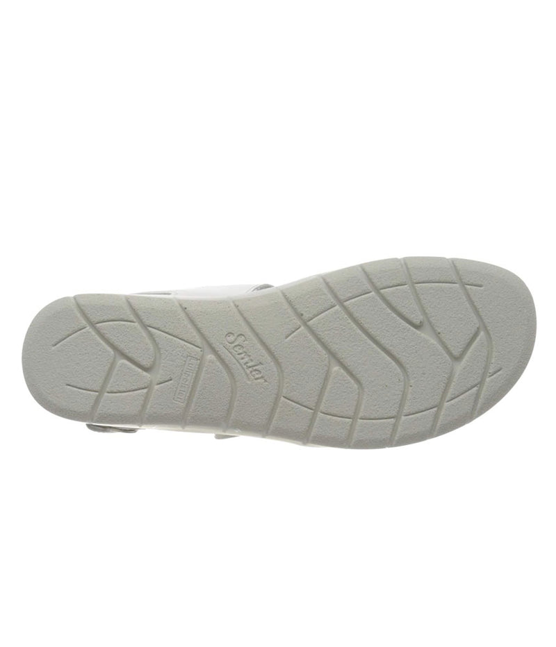 Semler Stylish White/Silver Flower Print Sandals