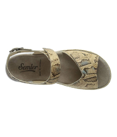 Semler Fab Snake Print Platform Sandals