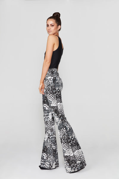 Celeta Pant - Limited Edition Feather Print Denim